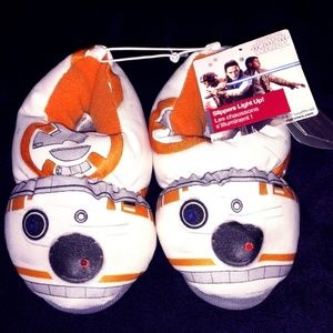 NWT Disney Star Wars Kids BB-8 Light-Up Slippers